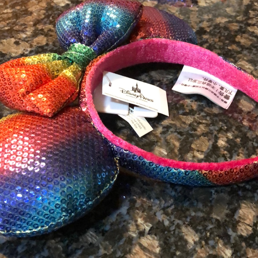 NWT Disney Parks Rainbow Ears Headband - Picture 5 of 6